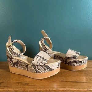 Stella McCartney Flatform Snakeskin Sandals